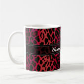 Roter Leopard-Tierdruck-Gewohnheit Kaffeetasse (Links)