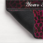 Roter Leopard-Tierdruck-Gewohnheit Mousepad (Ecke)