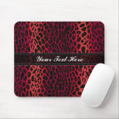 Roter Leopard-Tierdruck-Gewohnheit Mousepad (Mit Mouse)