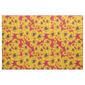 roter Leopard und gelbes Sonnenblumegewebe Stoff (Yard (91,4 cm))