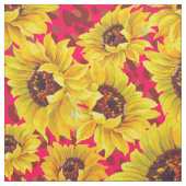 roter Leopard und gelbes Sonnenblumegewebe Stoff (Muster)