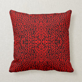 Roter Leopardabstraktes Throw-Kissen Kissen