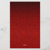 Roter Leoparden-Druck Briefpapier (Rückseite)
