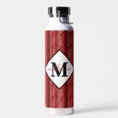 Roter Leoparden-Druck personalisiert Trinkflasche (Links)
