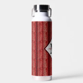 Roter Leoparden-Druck personalisiert Trinkflasche (Vorne)