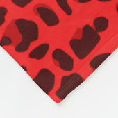 Roter Leopardenroter Schneeflocken Roter Streifen Fleecedecke (Ecke)