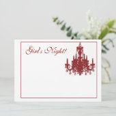 Roter Leuchter Einladung (Stehend Vorderseite)