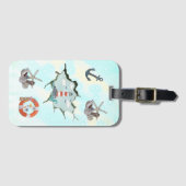 Roter Leuchtturm Gepäckanhänger (Vorderseite (Horizontal))