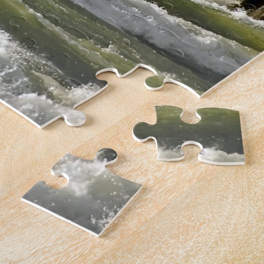 roter Leuchtturm im Sturm Puzzle (Seite)