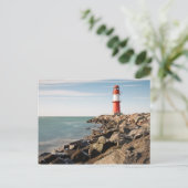 Roter Leuchtturm in Warnemuende Postkarte (Stehend Vorderseite)