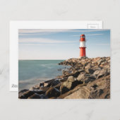 Roter Leuchtturm in Warnemuende Postkarte (Vorne/Hinten)