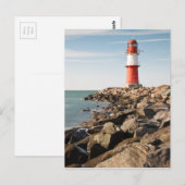 Roter Leuchtturm in Warnemuende Postkarte (Vorne/Hinten)