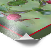 Roter Libelle auf Hundsholz Abstrakt 8x10 Fotodruck (Ecke)