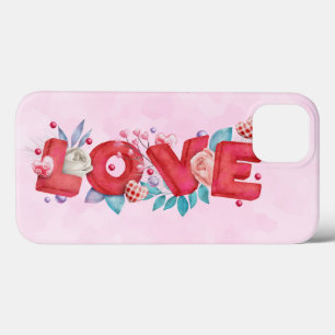 Roter Liebe Text in Fettfarbe Schriftart Farbe Case-Mate iPhone Hülle