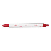 Roter Liebe Trimm Pen, schwarzer Tinte Kugelschreiber (Vorderseite)