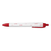 Roter Liebe Trimm Pen, schwarzer Tinte Kugelschreiber (Unterseite)