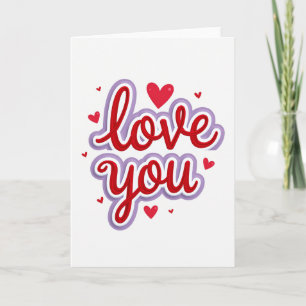 Roter Liebes Valentinskarte Karte