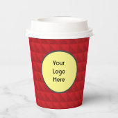 Roter Liebhaber Pappbecher (Rückseite)