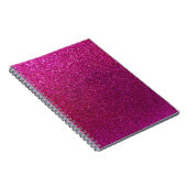 Roter lila Glitzer-Hintergrund-Schein Glittery Notizblock (Rechte Seite)