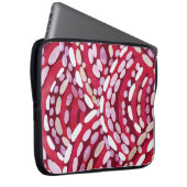 Roter lila Halbkreis-Punkt-Notebook Laptopschutzhülle (Vorne Rechts)