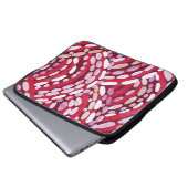 Roter lila Halbkreis-Punkt-Notebook Laptopschutzhülle (Vorne Knopf)