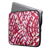 Roter lila Halbkreis-Punkt-Notebook Laptopschutzhülle (Vorderseite Links)