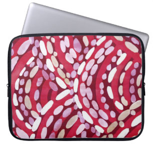 Roter lila Halbkreis-Punkt-Notebook Laptopschutzhülle