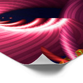 Roter Lila Spiral Poster (Ecke)