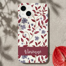 Roter Lila Wasserfarben Wildblumen-Name