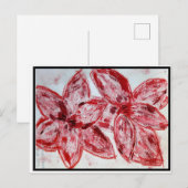 Roter Lilium asiatisch Postkarte (Vorne/Hinten)