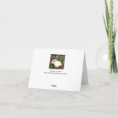 Roter Lilly danken Ihnen Anmerkungen Dankeskarte (Rückseite)