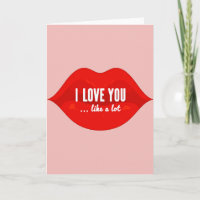 Roter Lippen Liebt Dich Karte