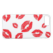 Roter Lippenkuß Case-Mate iPhone Hülle (Rückseite (Horizontal))
