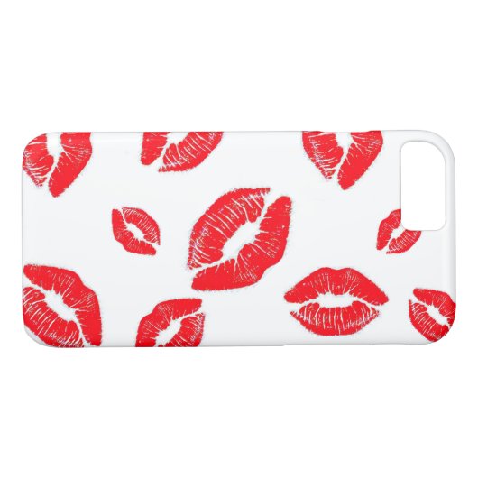 Roter Lippenkuß Case-Mate iPhone Hülle (Rückseite (Horizontal))