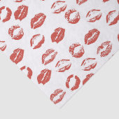 Roter Lippenkuß Seidenpapier (Ausschnitt)