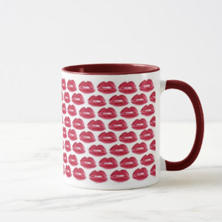 Roter Lippenstift küsst Luscious Tasse