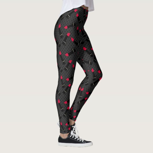Roter Lippenstift Leggings (Rechts)