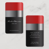 Roter Lippenstift - Maskenbildner Visitenkarte (Vorne/Hinten)