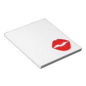 Roter Lippenstift Notizblock (angewinkelt)