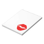 Roter Lippenstift Notizblock (Rotiert)