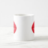 Roter Lippenstift Pop Kuss Kaffeetasse (Mittel)