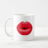 Roter Lippenstift Pop Kuss Kaffeetasse (Links)