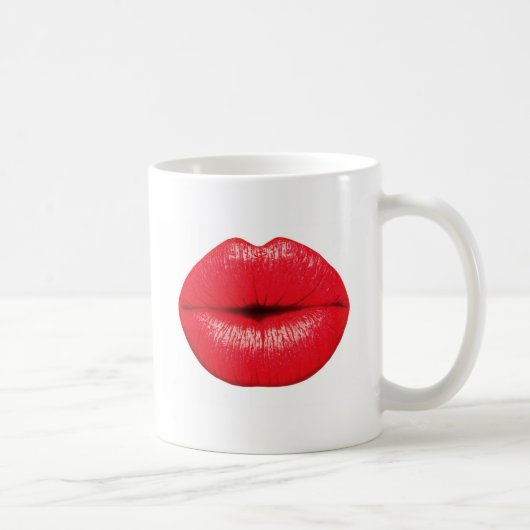 Roter Lippenstift Pop Kuss Kaffeetasse (Rechts)
