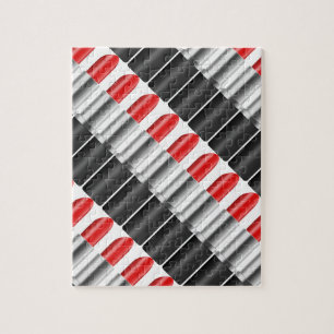Roter Lippenstift Puzzle