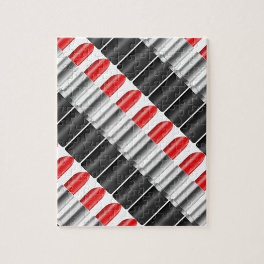 Roter Lippenstift Puzzle (Vertikal)