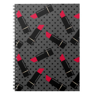 Roter Lippenstift, Retro Notizblock