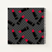 Roter Lippenstift, Retro Notizblock (Rückseite)