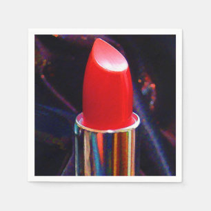 Roter Lippenstift Serviette
