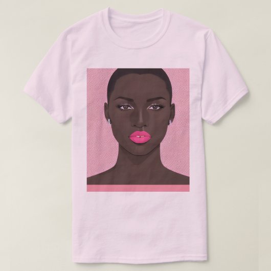 Roter Lippenstift T-Shirt (Design vorne)