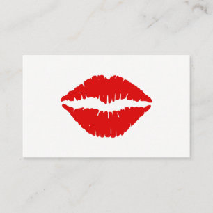 Roter Lippenstift Visitenkarte